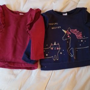 Babygirl sweaters 1 burgundy and 1 dark blue